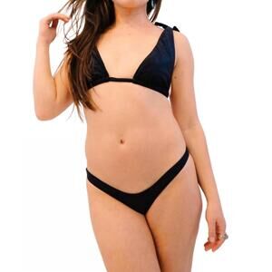 NEW SIDWAY the linda bikini bottom in black